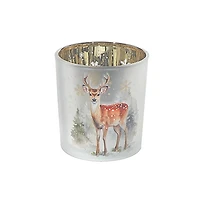 Bougeoir En Verre Cerf Petit - Lot De 2