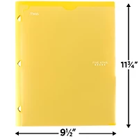 Classeur à deux pochettes Five Star Clearview jaune