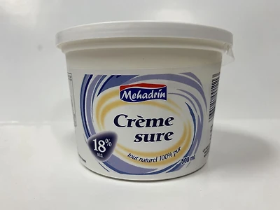 Crème sure Mehadrin 18%