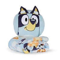 Bluey Ensemble d'Oreiller Nogginz et Couverture de Voyage 102 cm x 127 cm