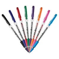 Stylo gel BIC Gel-ocity Stic, à pointe fine (0,5 mm), couleurs assorties, nombre de 8, encre à séchage rapide, écriture précise Lot de 8