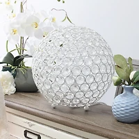 Lampe de table Elegant Designs à paillettes boule de cristal de 10 pouces