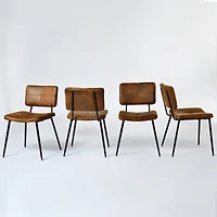 Homy Casa 4 Pack Soft Upholstered Dining Chairs with Faux Suede Seat and Easy Maintenance Design