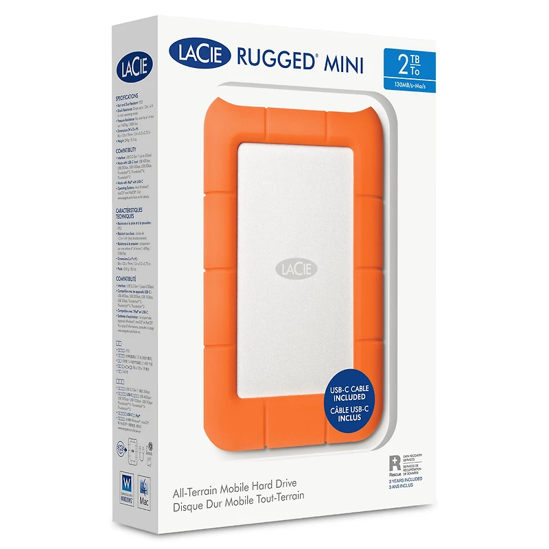 LaCie Rugged Mini 2TB External Hard Drive (LAC9000298), LaCie 2TB Drive