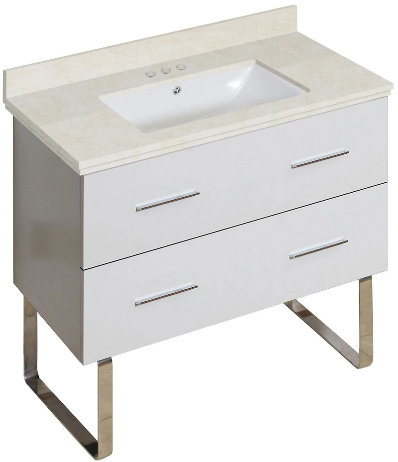 Imaginations Américaines 36 po W Vanity Set Blanc