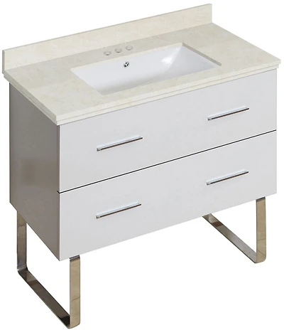 Imaginations Américaines 36 po W Vanity Set Blanc
