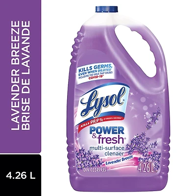 Nettoyant tout usage Lysol - Lavande, Nettoyant Multi-Surfaces 4,26L