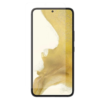 onn. Protecteur d'écran en verre simple Samsung Galaxy S22 avec support