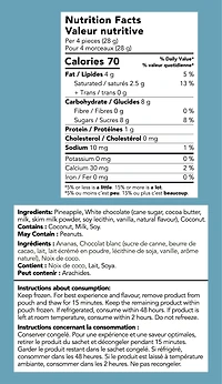 TruFru Pina Colada 6oz, Nature's Pineapple Frozen Fresh in White Chocolate & Coconut
