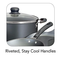 Tramontina PrimaWare 18 Pc Aluminum Nonstick Cookware Set – Steel Gray