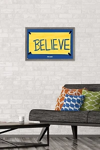 Ted Lasso - Believe Wall Poster with Push Pins, 14.725" x 22.375"