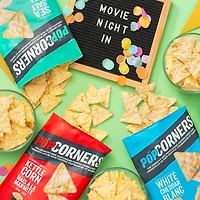 Croustilles de maïs soufflé aromatisées PopCorners Cheddar blanc 142 g.