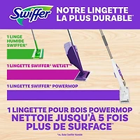 Recharges de coussins nettoyants pour le nettoyage des planchers en bois Swiffer SuperVadrouille 5CT