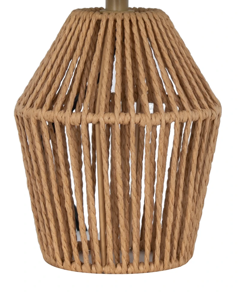 Lampe d'appoint en corde de papier de 12,8 pouces