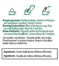 Biofix Lemon Balm Herbal Tea, Caffeine-Free, 20 Tea Bags, Lemon Balm tea, 20 bags