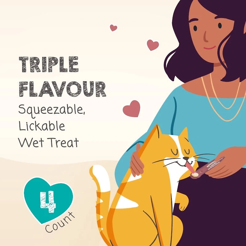 Meowee! Savory Spoonables with Salmon, Tuna & Krill, 4ct