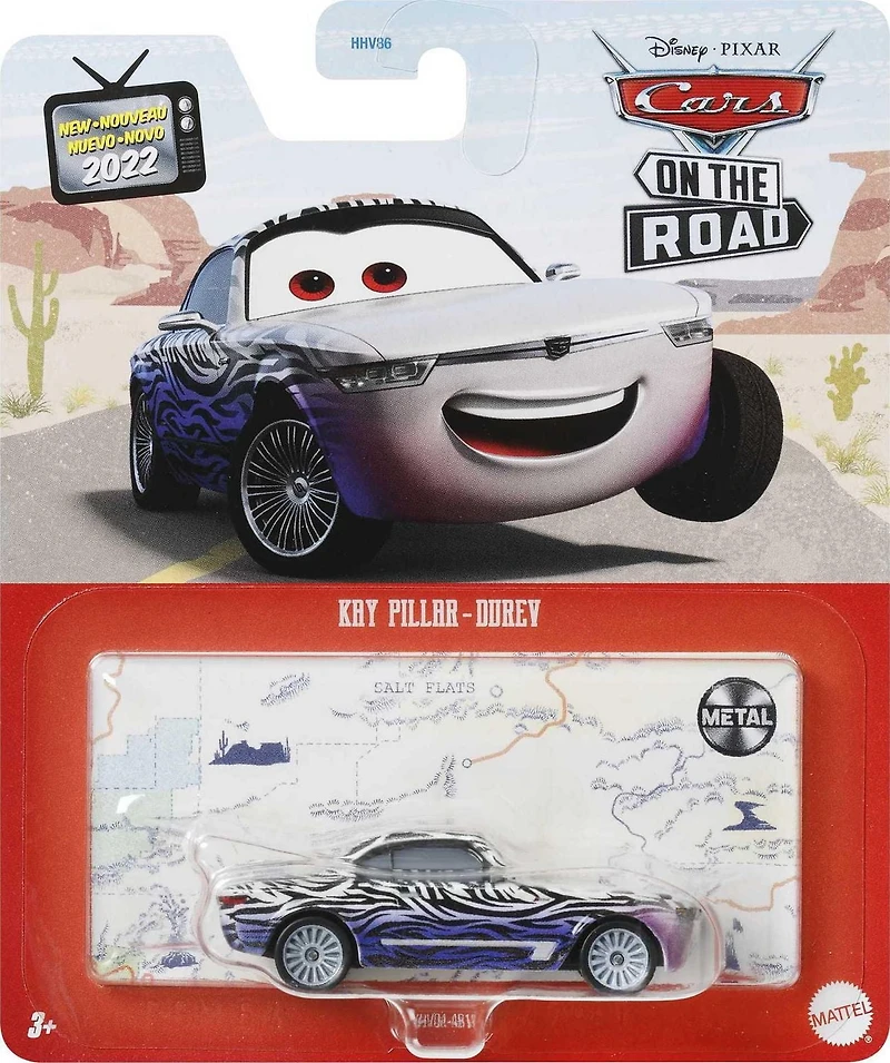 Disney Pixar Cars On the Road Kay Pillar-DuRev Car, 1:55 Scale Collectible Vehicle