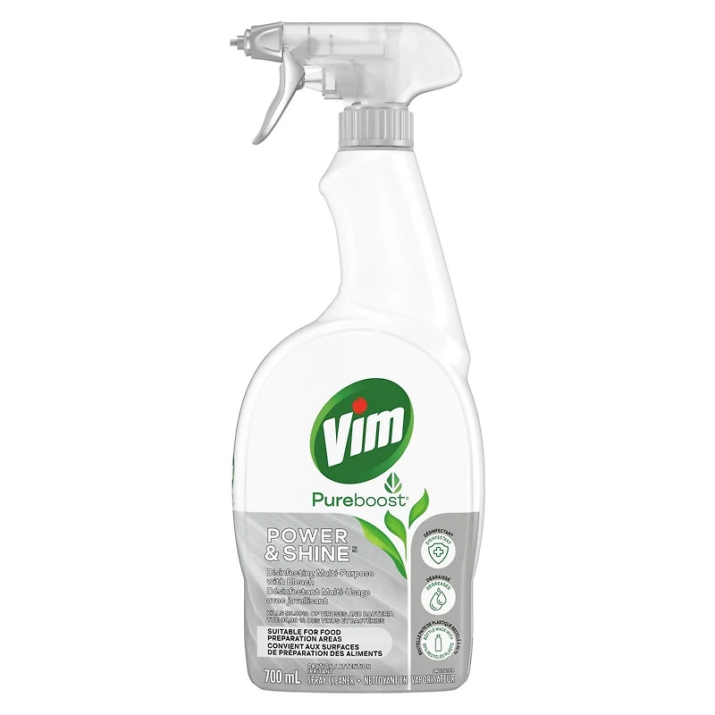 Vim Pureboost Multi-Purpose Spray Power & Shine Spray Cleaner with Bleach, 1 Piece