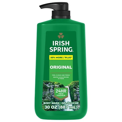 Irish Spring Original Clean Body Wash for Men, 887 mL, 887 mL