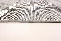 ECARPETGALLERY 5'0" x 7'7" Stripes Galleria Hand-knotted Area Rug for Living Room, Dining Room and Bedroom in Grey