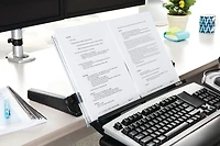 Porte-copies ergonomique réglable avec ligne de guide élastique pour la lecture DH640 3M(MC), noir, avec ligne de guide élastique