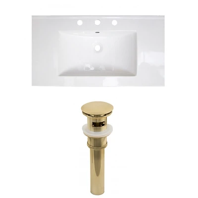 American Imaginations 30-in. W 3H4-in. Ceramic Top Set In White Color AI-23941