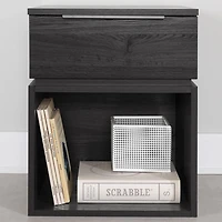 South Shore Hourra 1-Drawer Nightstand for Child, in Gray Oak