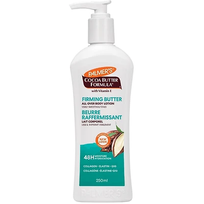 Palmer's® Cocoa Butter Formula® Beurre Raffermissant, Lait Raffermissant pour le Corps, Enrichi en Vitamine E, Q10, Collagène, Élastine et Beurre de Karité, 250ml 250 ml