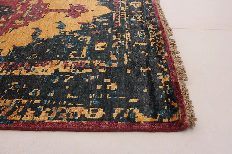 ECARPETGALLERY 4'8" x 6'7"  Transitional Jules Oushak Hand-knotted Area Rug for Living Room, Dining Room and Bedroom in Brown