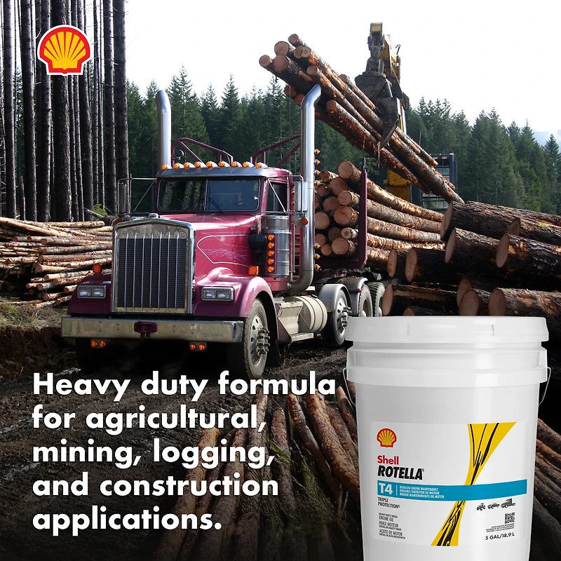 Shell Rotella T4 15W40 Diesel Engine Oil 18.9L Pail, Rotella T4 15W40 18.9L PAIL