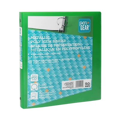 Pen+Gear Metallic Poly View Binder