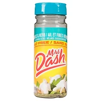 Mélange D'Assaisonnement Mrs. Dash Sans Sel À L'Ail Et Fines Herbes. Plus de 20 épices mélangées. Mélange D'Assaisonnement Mrs. Dash