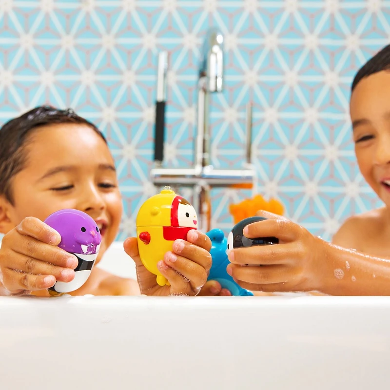 Munchkin CleanSqueeze™ Jouet de bain anti-moisissure Squirts, pingouin/morse, paquet de 2