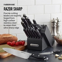 Bloc à couteaux forgé Farberware, 15 pièces