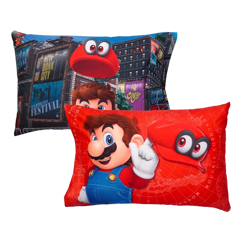 Super Mario "Caps Off" Twin Sheet Set