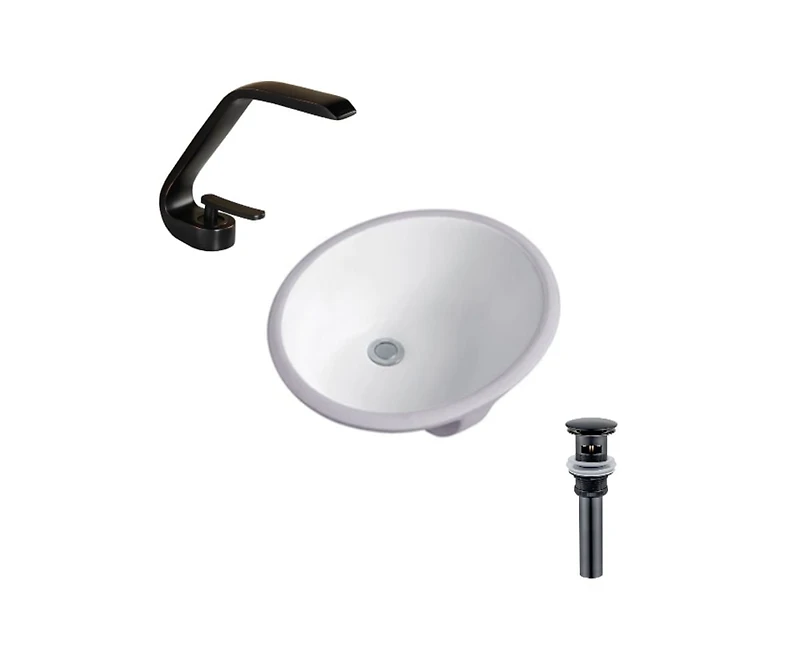 DROP Bath and Kitchen DR091104 Undermount Bathroom Sink Set