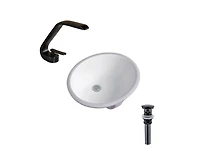 DROP Bath and Kitchen DR091104 Undermount Bathroom Sink Set