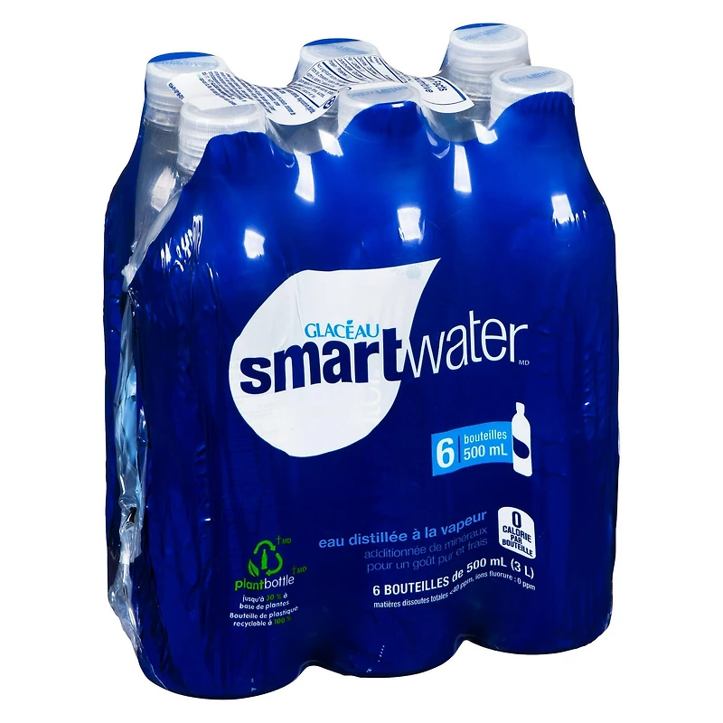 Glacéau smartwater® 500mL Bottles, 6 Pack