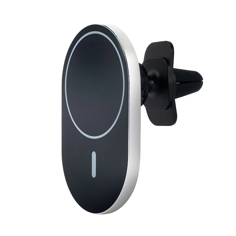 Powerology 15W MagSafe Compatible Metallic Vent Mount for iPhone - Black