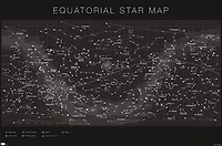 Astrologie - Carte des étoiles équatoriales