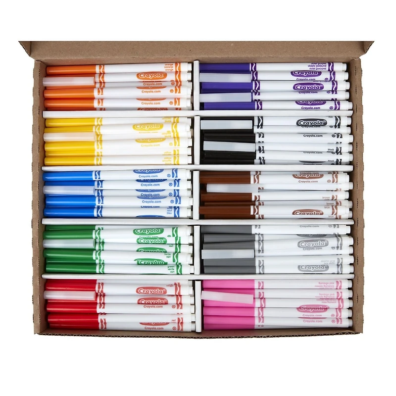 Crayola 200 Markers Fine Line Classpack (10 Colours)