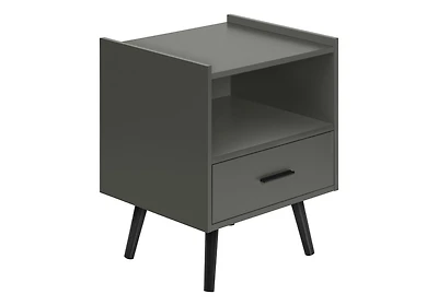 Monarch Specialties  Table D'appoint, Table D'appoint, Bout, Tiroir De Rangement, Table De Nuit, Chambre À Coucher, Salon, Stratifié Blanc, Contemporain, Moderne