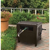 Enrouleur de tuyau manuel Suncast Slide Trak – Capacité de 175 pi, résine, couleur Java Suncast - Tuyau Slide Trak® Hideaway® de 175 pieds - Java