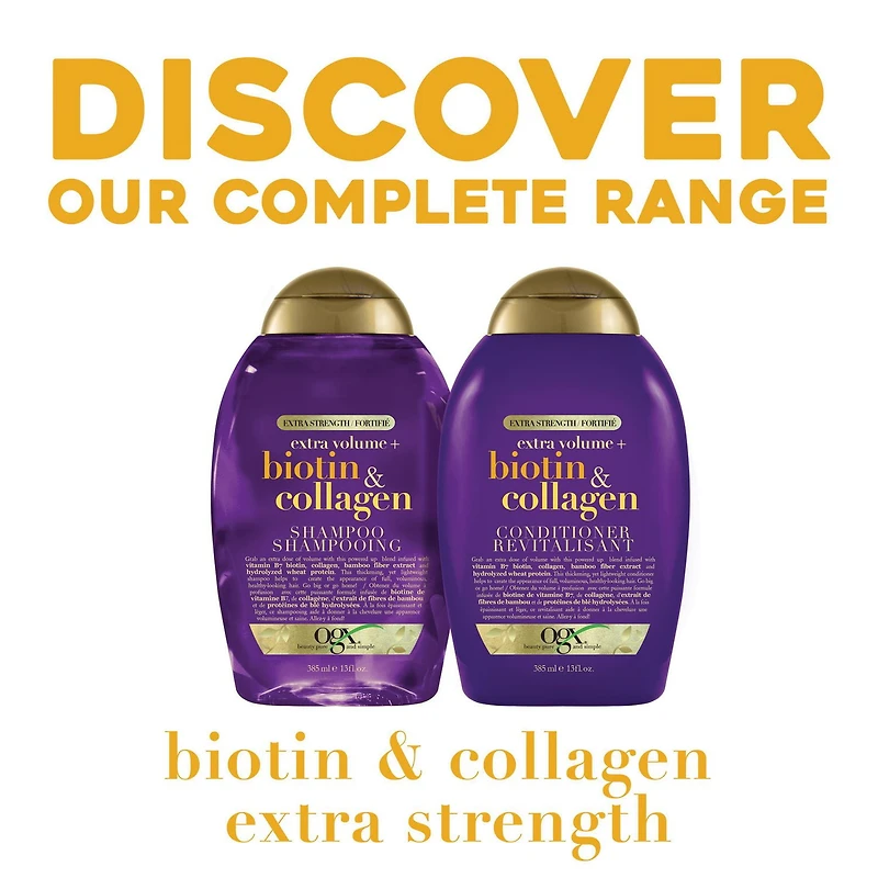 OGX Biotin & Collagen Extra Strength Volumizing Conditioner, 385 ml