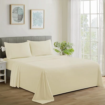 Marina Decoration 600 Thread Count Ultra Soft Deep Pocket Hotel Standard Solid Bedding Long Staple Percale Cotton All Season Sheet Set