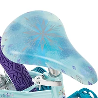 Reines des Neiges de Huffy, 16 pouces, vélos pour les filles avec roues d'entraînement, Blanc étincelant / Bleu cristal 4-6 ans