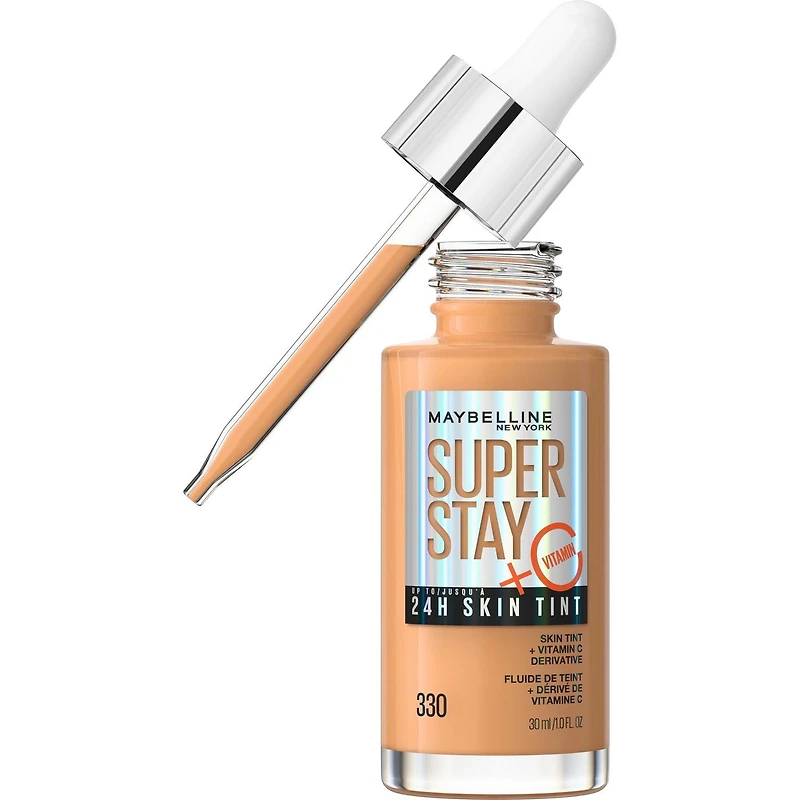 Maybelline Super Stay teinté jusqu’à 24 h avec vitamine C*, 30 ml d’aspect naturel