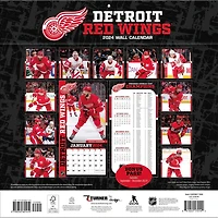 Turner Licensing Detroit Red Wings 2024 12x24 Inch Square Wall Calendar, 9798350601459