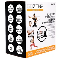 GoZone All-in-One Resistance Band Set – Multi-Colour, Includes ankle cuffs