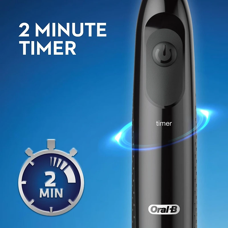 Brosse à dents à pile Oral-B Pro 100 au charbon, noir